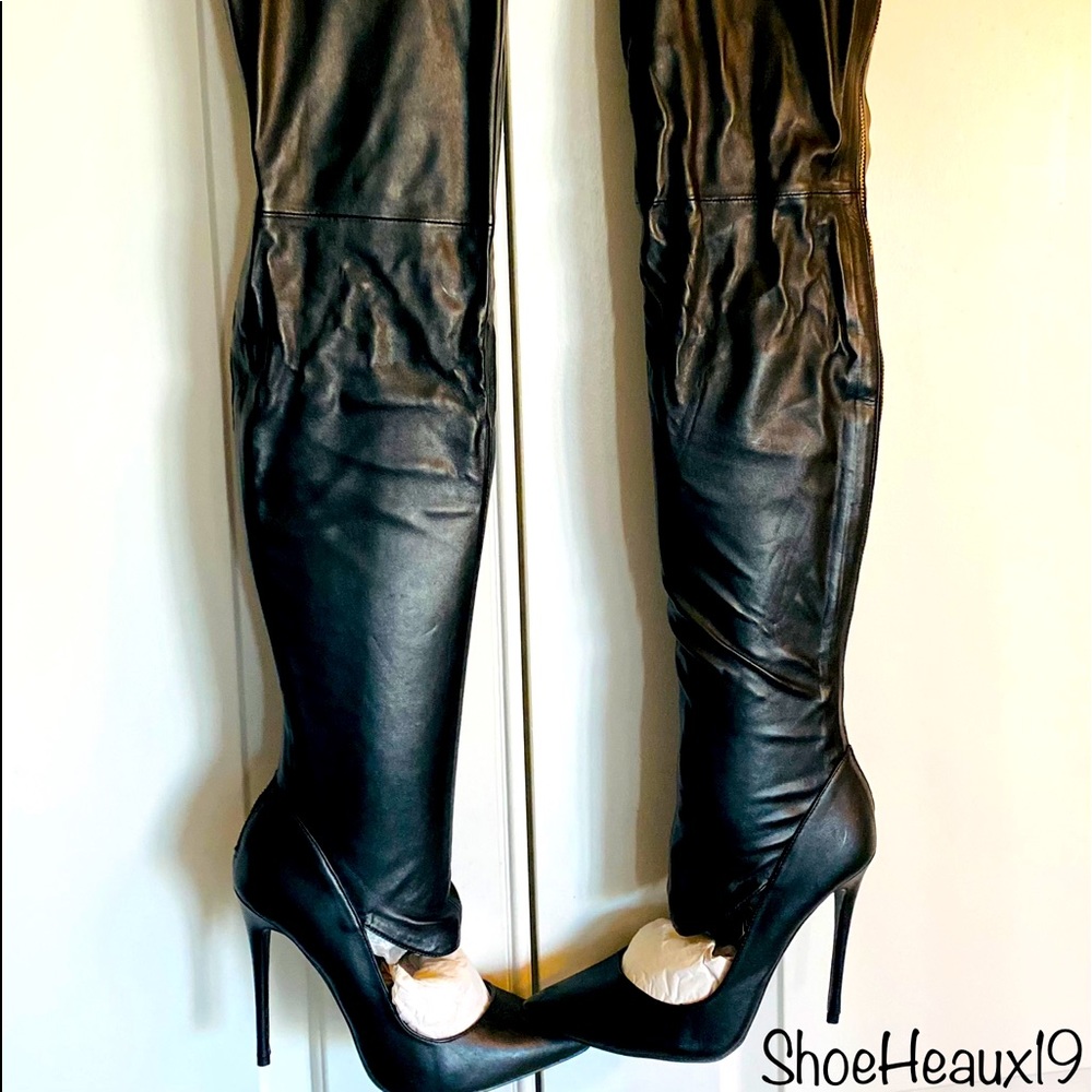Lust for Life KRASH Black - Womens Thigh High Stiletto boots - Size 10